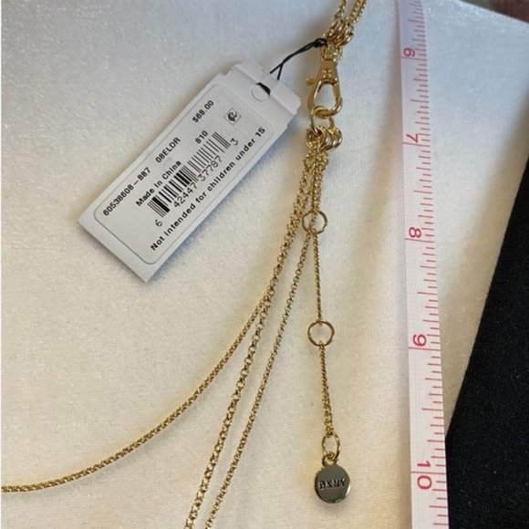 DKNY 3 Row Pendant Necklace NWT - Picture 5 of 8